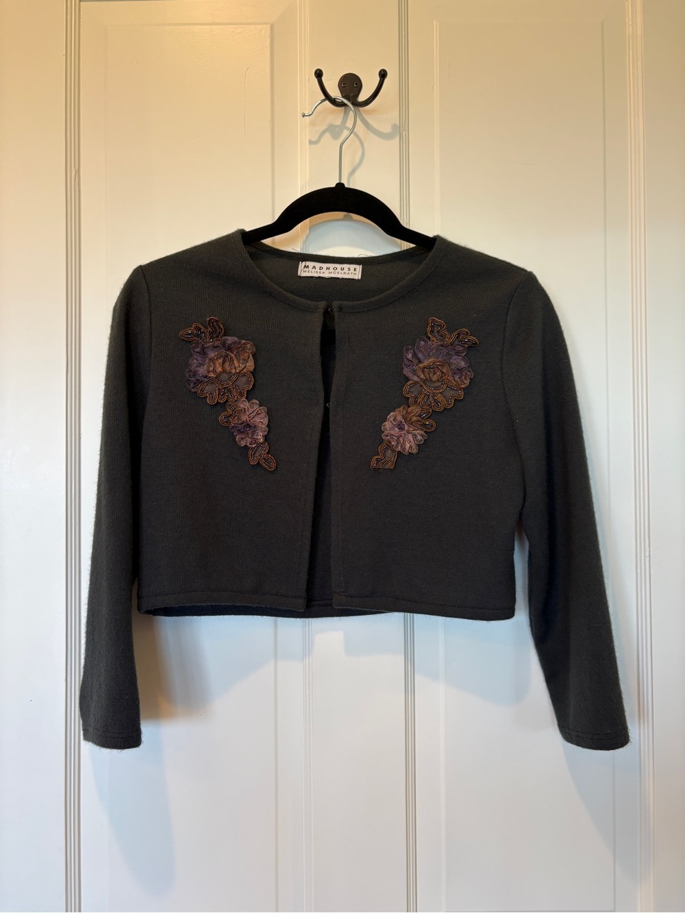 Madhouse Melissa Mcelrath Cardigan with Floral Applique
